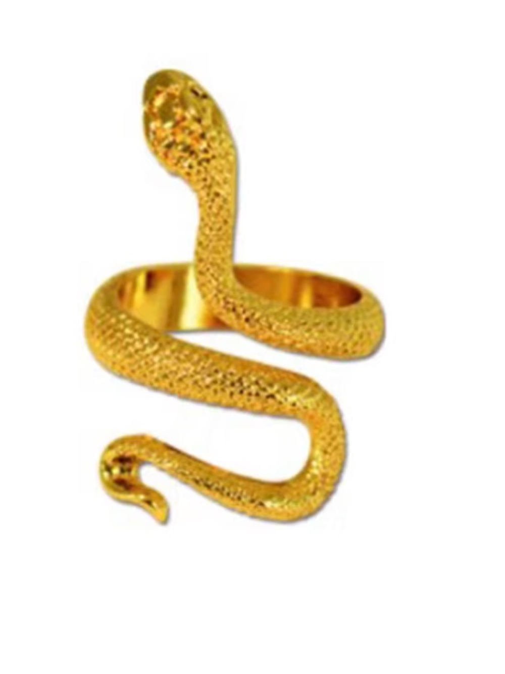 Gold Snake Adjustable Reptile Ring - Gold